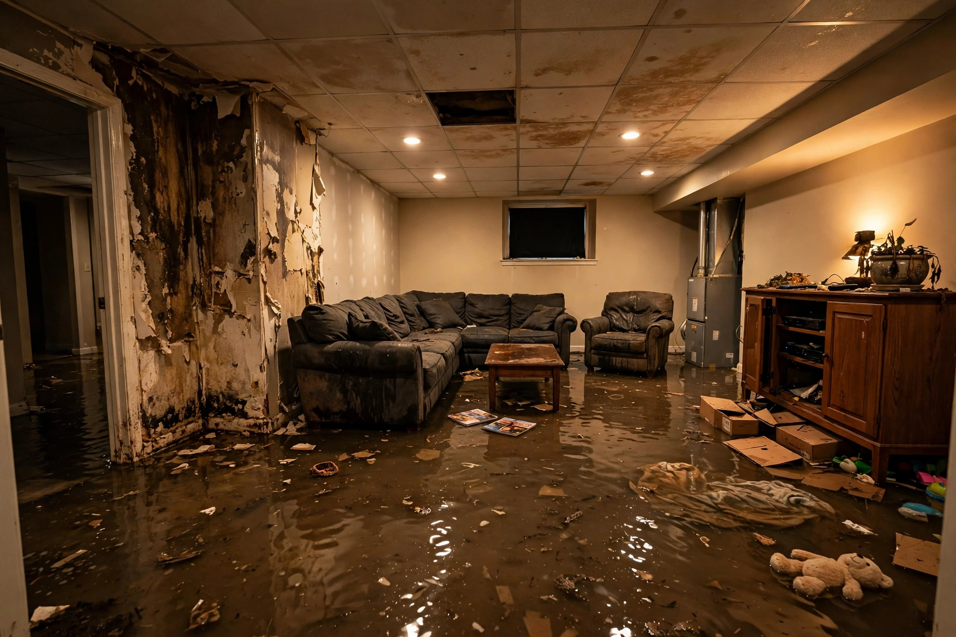 Before photo,  Basement Water Damage Restoration in Mitchellville, by Bowie Water Damage Restoration Company