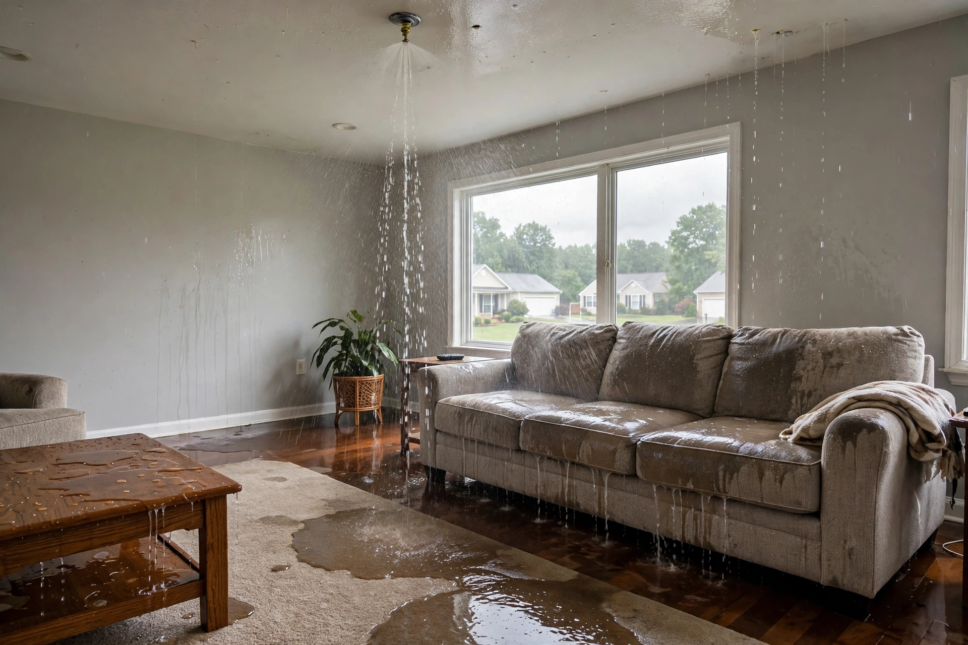 Before photo,  Fire Sprinkler Water Damage in Enfield Chase, by Bowie Water Damage Restoration Company