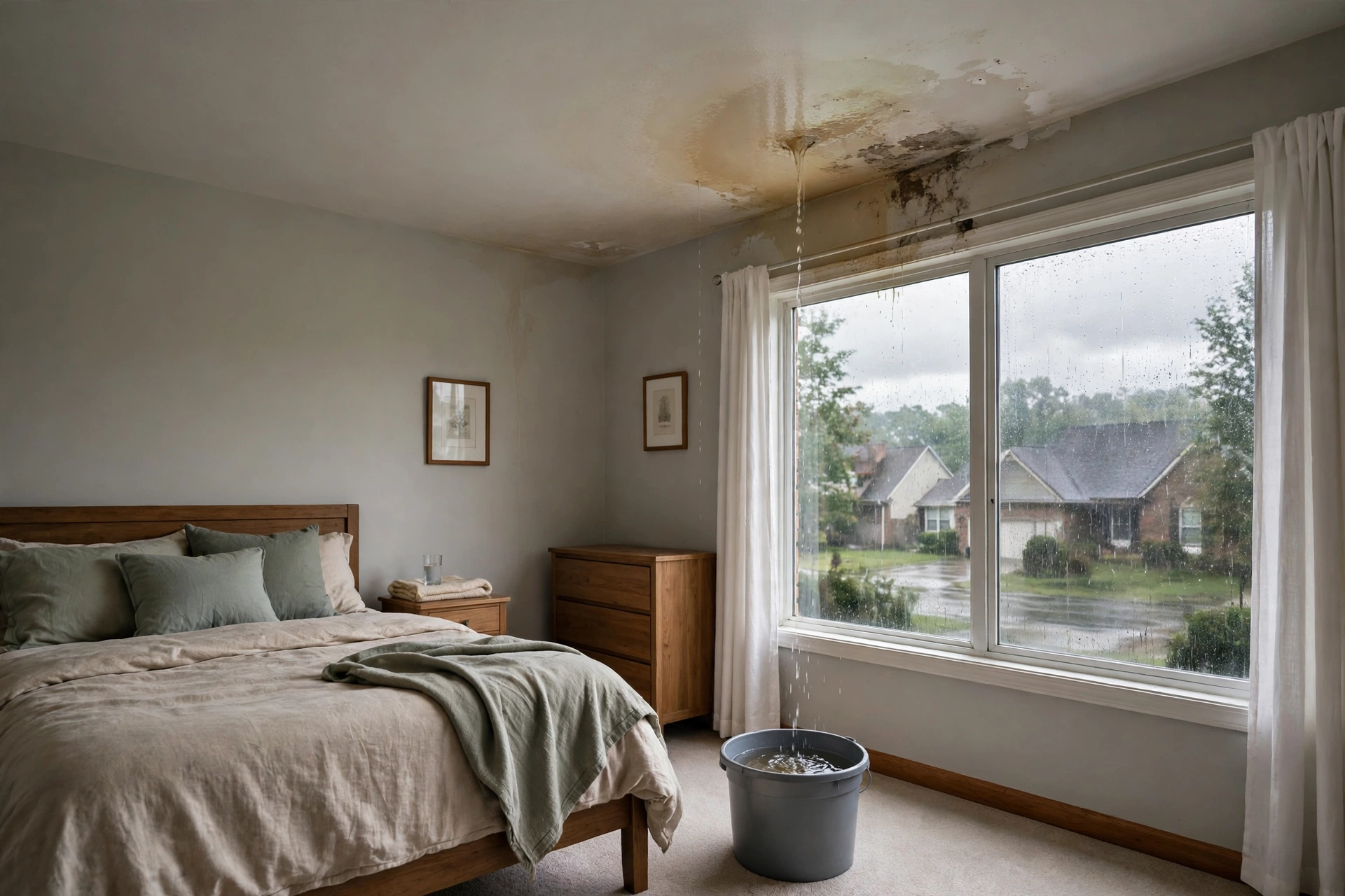 Before photo,  Roof Leak Water Damage in Belair, by Bowie Water Damage Restoration Company