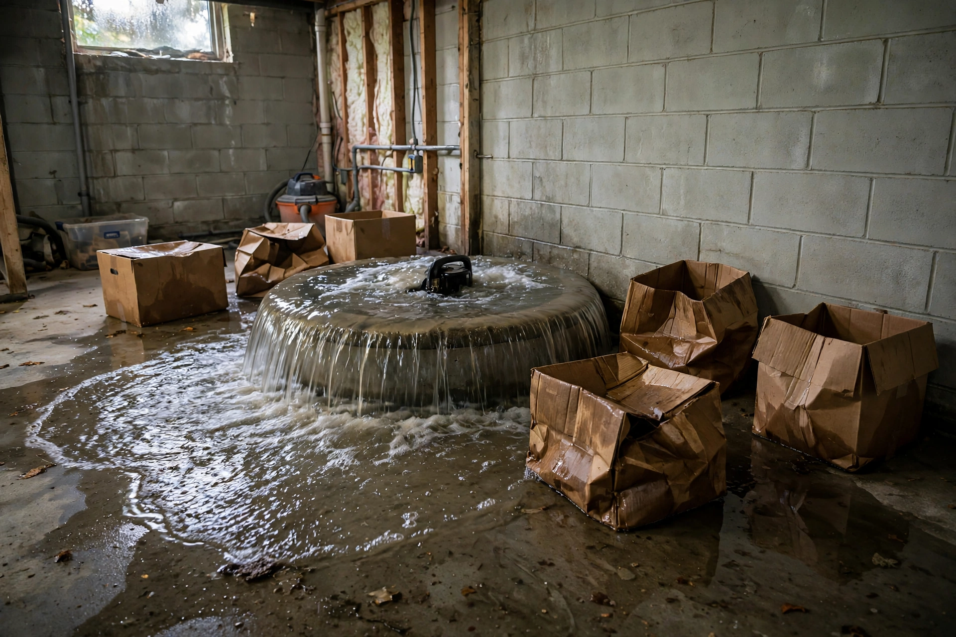 Before photo,  Sump Pump Failure Cleanup in Somerset, by Bowie Water Damage Restoration Company